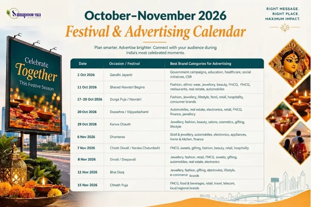 october–november 2026 festival & advertising calendar