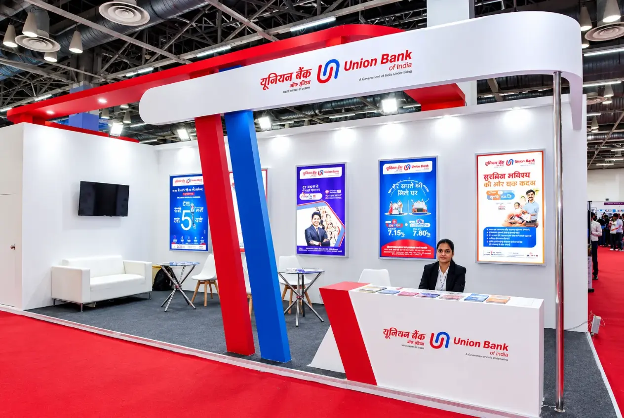 union bank of india stall design and fabrication at the noida